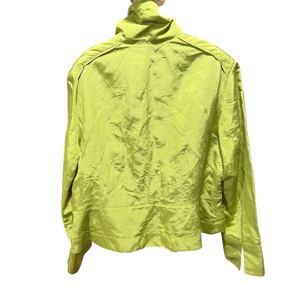 Lafayette 148 Stylish Chartreuse Women's Linen Blend Jacket - Picture 9 of 14